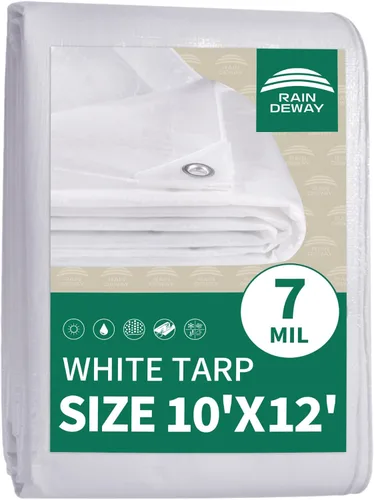 Vista 34 de RAINDEWAY Lona pequeña negra de 3x3 pies (paquete de 2), resistente a los rayos UV, lonas polivalentes de resistencia media impermeables, lona