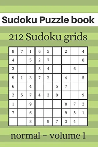 Sudoku Puzzle book - 212 Sudoku grids Level of difficulty normal - Sudoku puzzle game book for adults - volume 1 - 6x9 inches (Sudoku Puzzle Books)