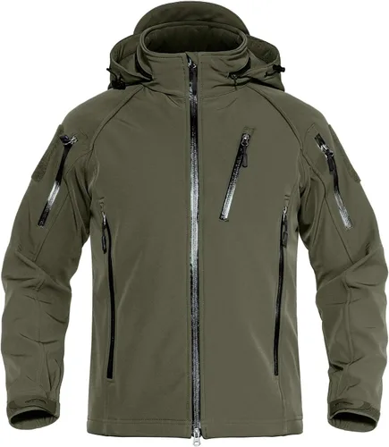 TACVASEN Chaqueta táctica de operaciones especiales para hombre, resistente al agua, softshell, senderismo, desmontable, chaqueta de forro polar