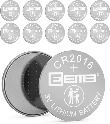 Vista 10 de EEMB Paquete de 5 baterías CR2016 de 3 V con botón de litio para monedas, batería ECR2016 DL2016 LM2016 para llaves, relojes, calculadoras
