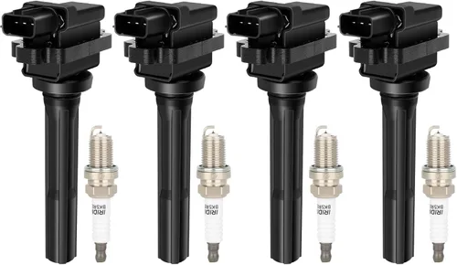 Vista 9 de 4 bobinas de encendido con 4 bujías de iridio PARA Suzuki Aerio 2004-2007 1.8L L4 50072 6741 IFR6E11