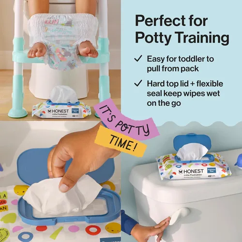 Vista 5 de The Honest Company Toallitas desechables hipoalergénicas para niños, 42