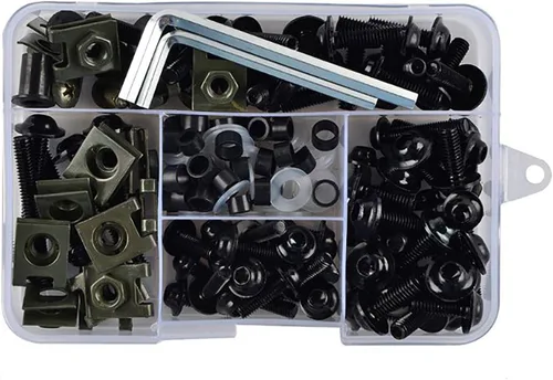 Kit de pernos de carenado de motocicleta, 177 piezas, tornillos de carrocería, repuesto de tuerca, aleación CNC, M6, M5, perno de motocicleta,