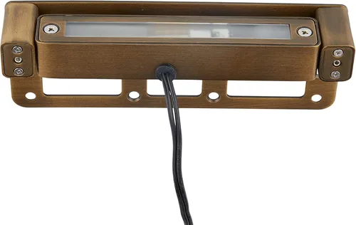 Vista 4 de VOLT Luz giratoria G2 de 12 V para paisaje duro de latón (bronce) con cable de plomo de 4 pies para iluminación al aire libre de bajo voltaje