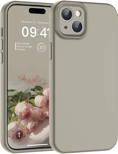 Vista 11 de SUPFINE - Funda diseñada para iPhone 12, silicona líquida premium con [forro de microfibra suave antiarañazos][protección de cámara mejorada], funda