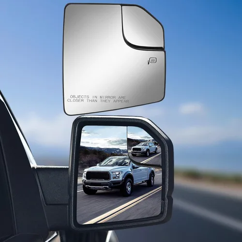 Espejo lateral del pasajero compatible con F150 2015 2016 2017 2018 2019 2020 F150 de lado derecho con espejo de punto ciego reemplazar FL3Z17K707A