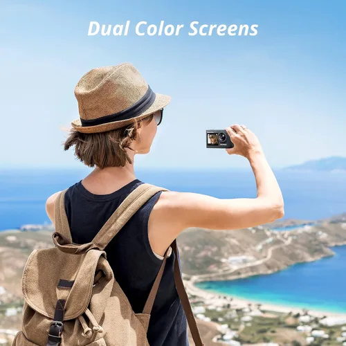 Vista 2 de AKASO Brave 4 Pro 4K30 Cámara de acción con tarjeta MicroSD U3 de 64 GB, cámara impermeable subacuática de 131 pies con pantalla táctil EIS Control