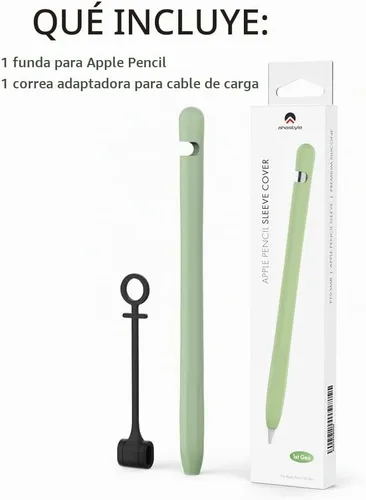 Vista 7 de AHASTYLE - Funda de silicona para Apple Pencil de 1ª generación Verde aguacate
