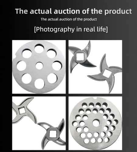 Vista 7 de Discos de placa de molinillo de carne de acero inoxidable #12 Compatibles con picadora de alimentos FGA y Hobart, Cabelas, Weston, LEM, MTN, discos