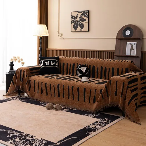 Vista 16 de VClife funda boho de sofá de felpilla para sofá seccional, funda antideslizante para sofá de 2 plazas, protector para mascotas con borlas, funda