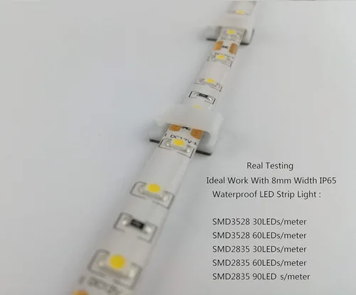 Vista 4 de Threetwofour Clips de tira de luces LED autoadhesivos, soportes de montaje para cable de 0.315-0.394 in de ancho, IP65, clips de cable de tira LED