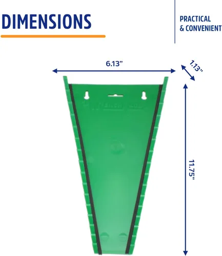 Vista 6 de Protoco 2061 - Estante de llaves de 12 piezas, magnético, organizador de herramientas para caja de herramientas, carrito de herramientas o montaje
