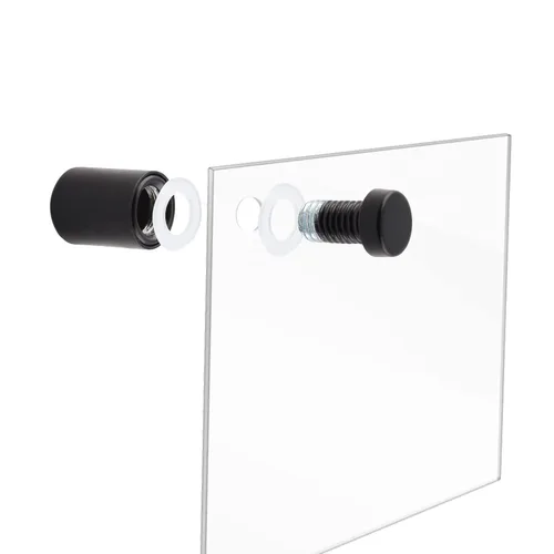 Vista 6 de Tornillos de separación para letreros de 1" x 1", 4 piezas soportes de pared separadores, tornillos separadores acrílicos separador de vidrio kit