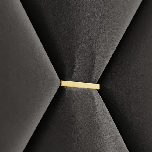 Vista 8 de Allewie Base de cama tapizada de terciopelo tamaño completo con cabecera de almacenamiento con respaldo de alas y estación de carga, cama