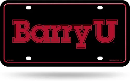 Vista 30 de NCAA etiqueta de metal para auto, negro