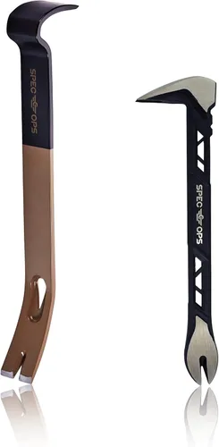 Vista 9 de Spec Ops Tools - Ganzúa de 15 pulgadas, barra plana de palanca, cabeza curva en forma de balancín, extractor de uñas en forma de lágrima, acero
