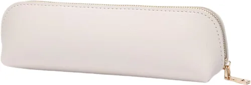 Vista 22 de Caja de lápices de lona de algodón y bolsa de lápices multifuncional simple con cremallera Almacenamiento portátil (negro)