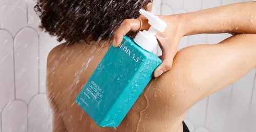 Vista 9 de Medix 5.5 Gel de Limpieza Corporal Exfoliante de Ácido Glicólico + Ácido Láctico Borrador de Protuberancias KP Exfoliante AHA para el Cuidado