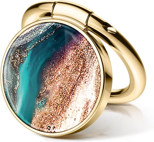 Vista 10 de GVIEWIN Soporte de anillo de teléfono celular de mármol, agarre de metal con rotación de 360°, compatible con iPhone 17/16/15/14/Pro Max/Air/Plus