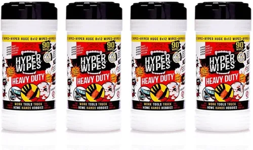 Vista 7 de Hyper Wipes, 1 paquete de toallitas de limpieza resistentes para manos y herramientas, toallitas de limpieza multisuperficie de 7 x 12 pulgadas