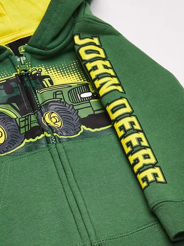 Vista 3 de John Deere Sudadera con capucha con cremallera para niños pequeños