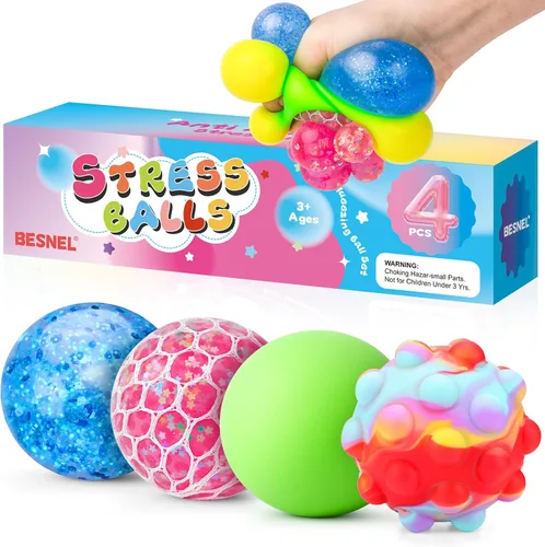 Vista 12 de Paquete de 20 bolas antiestrés, bolas esponjosas, bolas para apretar para 20pcs Stress Balls-azul