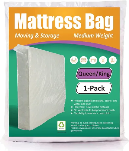 Vista 12 de Bolsa para colchón ComfortHome para mudanza y almacenamiento, tamaño Queen y King, 1 unidad
