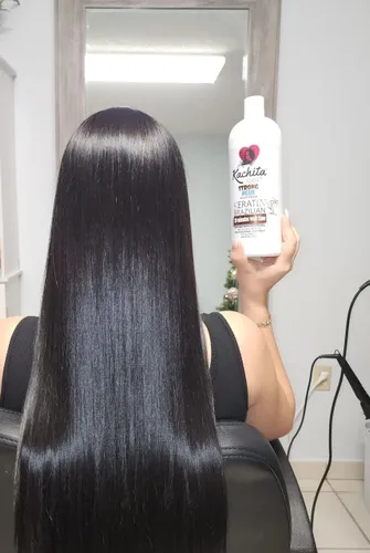 Vista 2 de Kit NEW Brazilian Keratin Blowout Treatment Kachita Spell Chocolate 32 fl oz + Champú Clarify