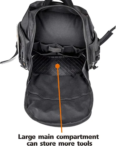 Vista 7 de ROLLINGDOG Mochila para pintor – Mochila multifuncional resistente para herramientas que se adapta a todas las herramientas de pintura y bricolaje
