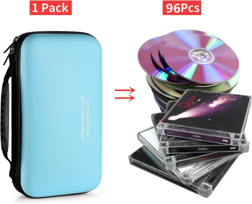 Vista 46 de Funda para DVD, estuche de CD EVA, organizador de almacenamiento, portátil, protector de DVD, soporte para billetera para coche