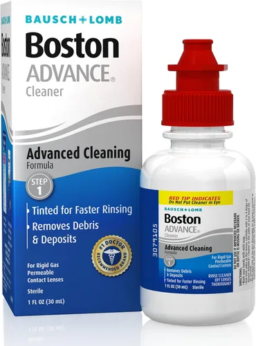 Solución para Lentes de Contacto Boston Advance, fórmula de limpieza avanzada para lentes rígidas permeables a los gases (RGP), elimina residuos y