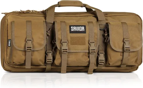 Savior Equipment American Classic Shorty Tactical Funda Táctica Doble para Armas Cortas Bolsa para Pistola, Bolsillos Delanteros Espaciosos, Correa