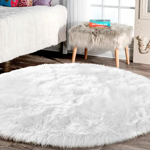 Vista 114 de Latepis - Alfombra rectangular de piel sintética tipo lana de oveja suave y esponjosa de estilo bohemio para sala de estar, dormitorio y residencias