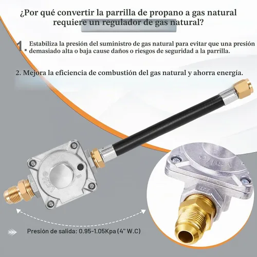 Vista 3 de Kit de conversión de propano a gas natural para parrilla Weber Genesis