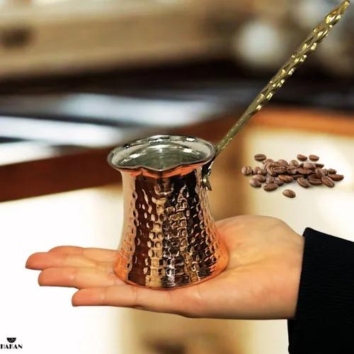 Vista 10 de Cafetera turca Hakan Hervidor de agua para estufa, cafetera, calentador de mantequilla, chocolate y leche Calentamiento uniforme y rápido