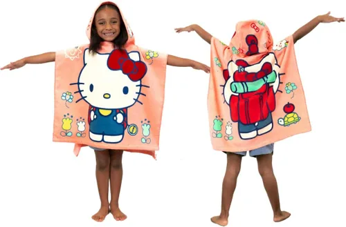Vista 13 de Franco Barbie Kids - Poncho de toalla con capucha para playa/piscina/baño/campamento, 24" x 22", cubierta de algodón absorbente