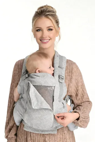 GROWNSY Portabebés para recién nacidos a niños pequeños de 7 a 44 libras, diseño para todas las estaciones con panel de malla ajustable, portabebés