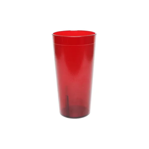 NUEVO, vaso de restaurante de 20 onzas, vasos apilables, plástico químico resistente a la rotura, juego de 6, color rojo rubí