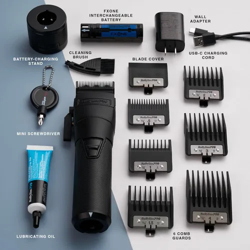 Vista 5 de BaBylissPRO FXONE Professional Cordless Clipper - Beard Trimmer for Men, Professional Stylist & Barber Clippers, USB-C Cordless Hair Clippers for