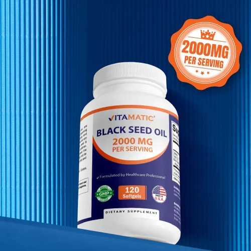 Vista 7 de Vitamatic Aceite de semilla negra, 120 cápsulas blandas (1,000 mg por cápsula blanda)