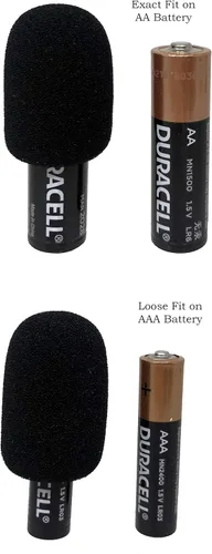 Vista 3 de Tetra-Teknica XFFZDP-BLK - Parabrisas para micrófono de solapa y auriculares, color negro, paquete de una docena