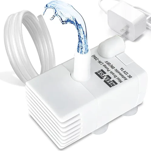 Vista 9 de Bomba de sumidero pequeña automática con sensor de agua, 5 pies de elevación, 55 GPH, 115V/230V, mini bomba de condensado con interruptor flotante