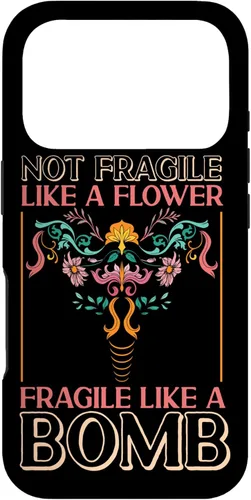 Vista 29 de iPhone 13 Pro Max feminista no frágil como una flor frágil como una bomba
