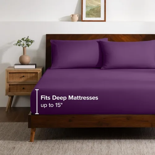 Vista 68 de Bare Home Juego de Sábana Bajera + Fundas de Almohada - Microfibra Ultra-Suave de Lujo 1800 - Doble Cepillado - Bolsillos Profundos - Ajuste Fácil