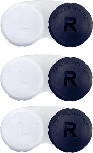 Estuche para lentes de contacto para viajes, uso diario, color negro