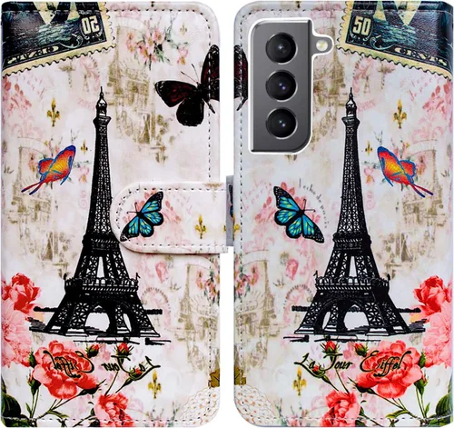 Vista 19 de Bcov Funda para Galaxy S22 Plus, funda de piel con tapa y soporte para tarjeta y soporte para Samsung Galaxy S22 Plus 5G / S22+