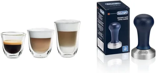 De'Longhi Fancy Collection DLSC058 - Vasos térmicos de doble pared para café expreso, capuchino y café con leche (juego de 6) y De'Longhi DLSC058