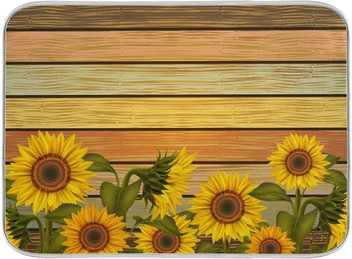 Vista 74 de Tapete de secado de platos súper absorbente, tapete de microfibra de secado rápido, 16 x 18 pulgadas, almohadilla de secado de platos de cocina