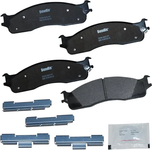 Vista 220 de Pastillas de freno delanteras semi-metálicas Bendix Priority1 CFM1774 para Ford Transit 2019-2017, Transit-150 2021-2015, Transit-250 2021-2015