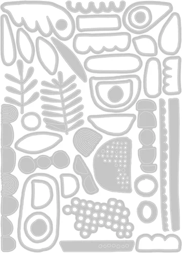 Vista 2 de Sizzix Juego de troqueles Thinlits 666280 de Tim Holtz, 43 unidades Multicolor